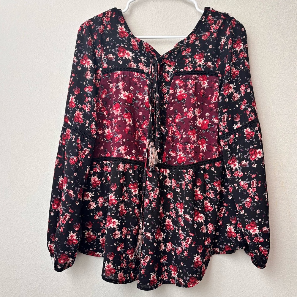 Knox Rose Embroidered Floral Blouse – Size M - Picture 7 of 10